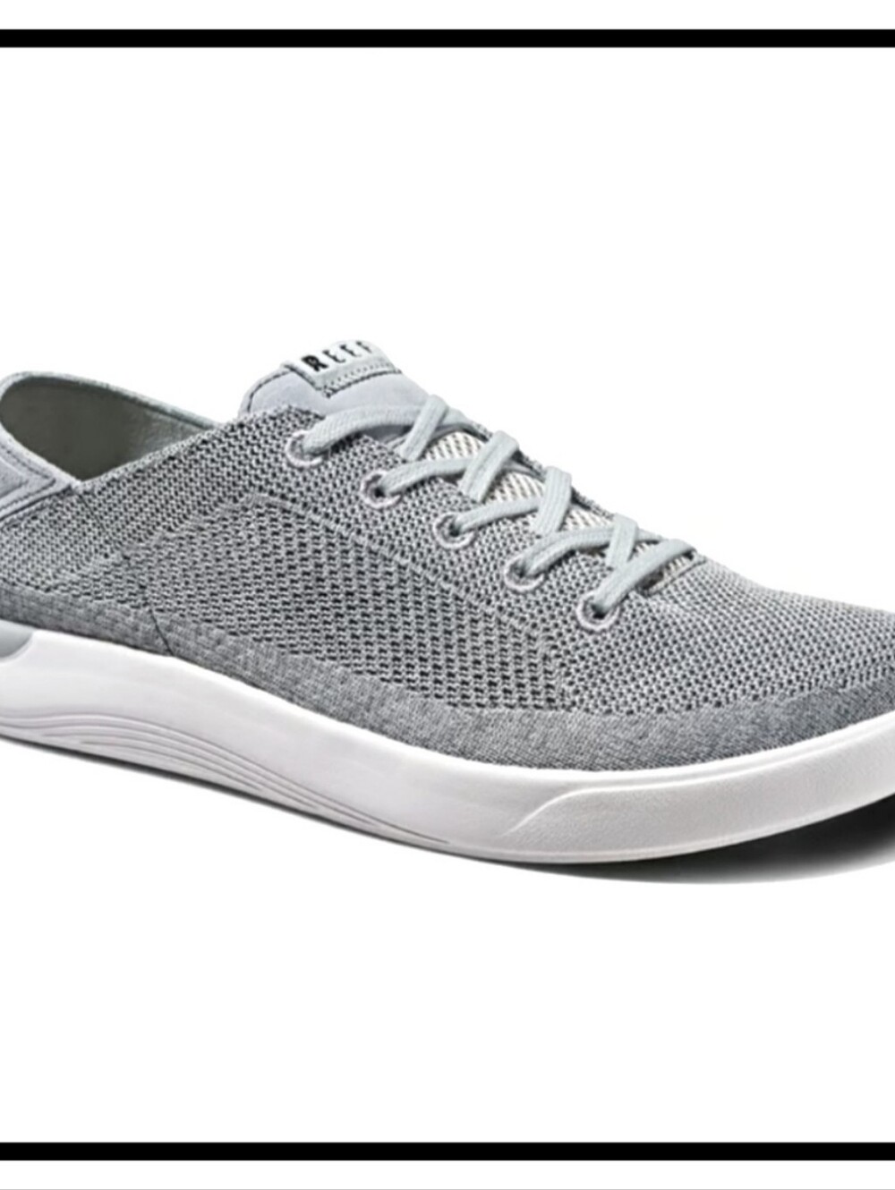 REEF Men's Swellsole Neptune Pull On Lace Sneakers Shoes Gray Canvas Size 10